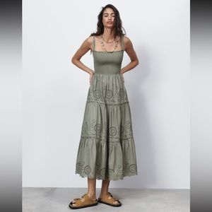 Zara Openwork Embroidered Dress
